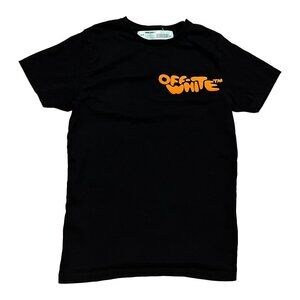 Off-White Virgil Abloh Black Impressionism Puff Print Main Label T-Shirt Small